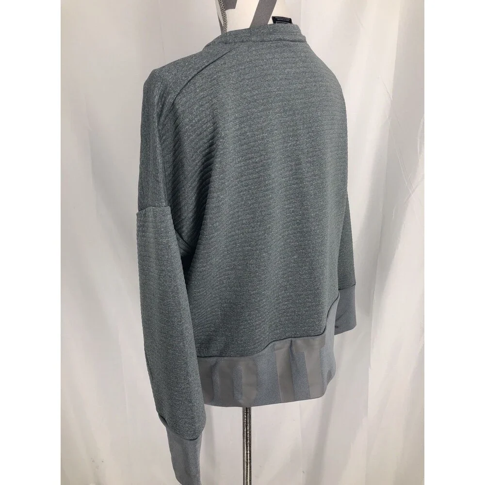Nike Dry Fit Gray Training Double Knit Crew Neck Oversized Shirt AH8982 Medium